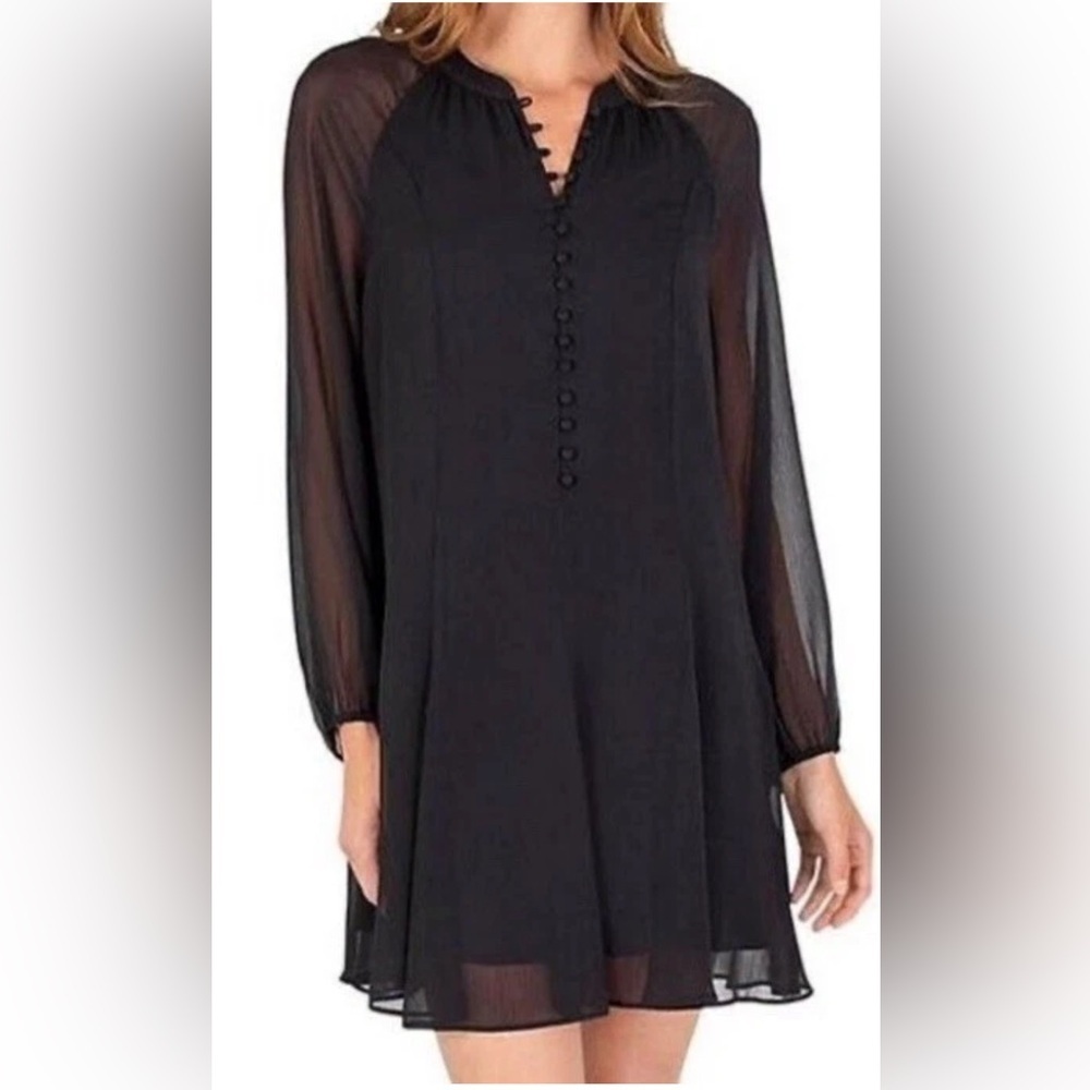 JOIE- Black Limited Edition Balloon Sleeve Mini Cocktail Dress.